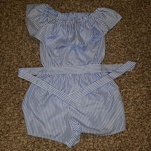 Striped romper